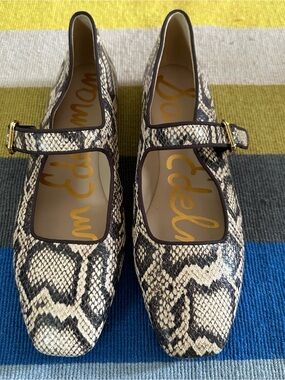 Sam Edelman michaela snake print mary jane flats
